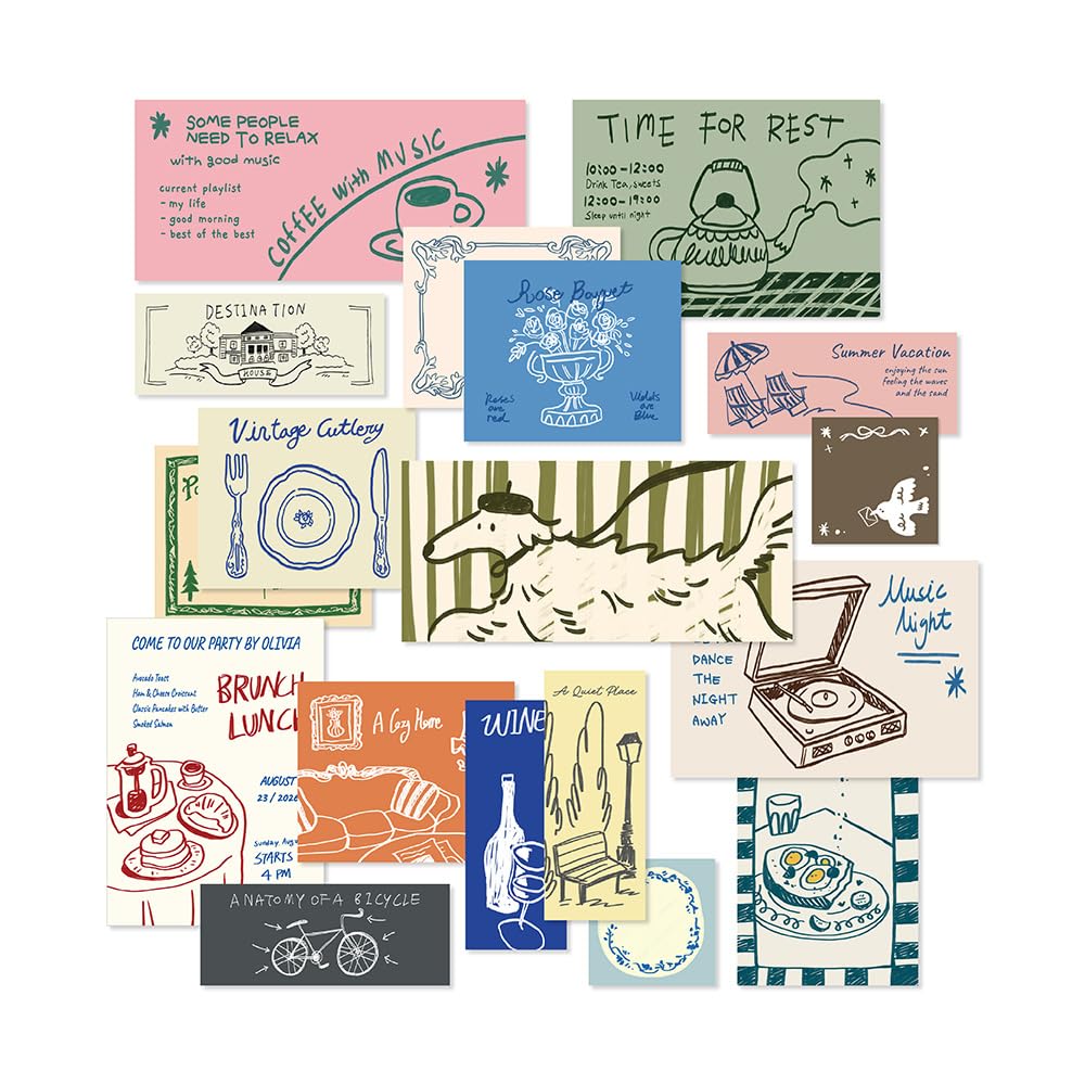 Monolike Plan Sticker Pack (102Pcs) - Variety Pack, Journal, Scrapbook, Waterproof, Fancy Sticker