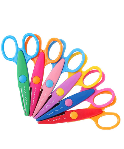 Mr. Pen- Craft Scissors Decorative Edge, 6 Pack, Bright Zig Zag Scissors