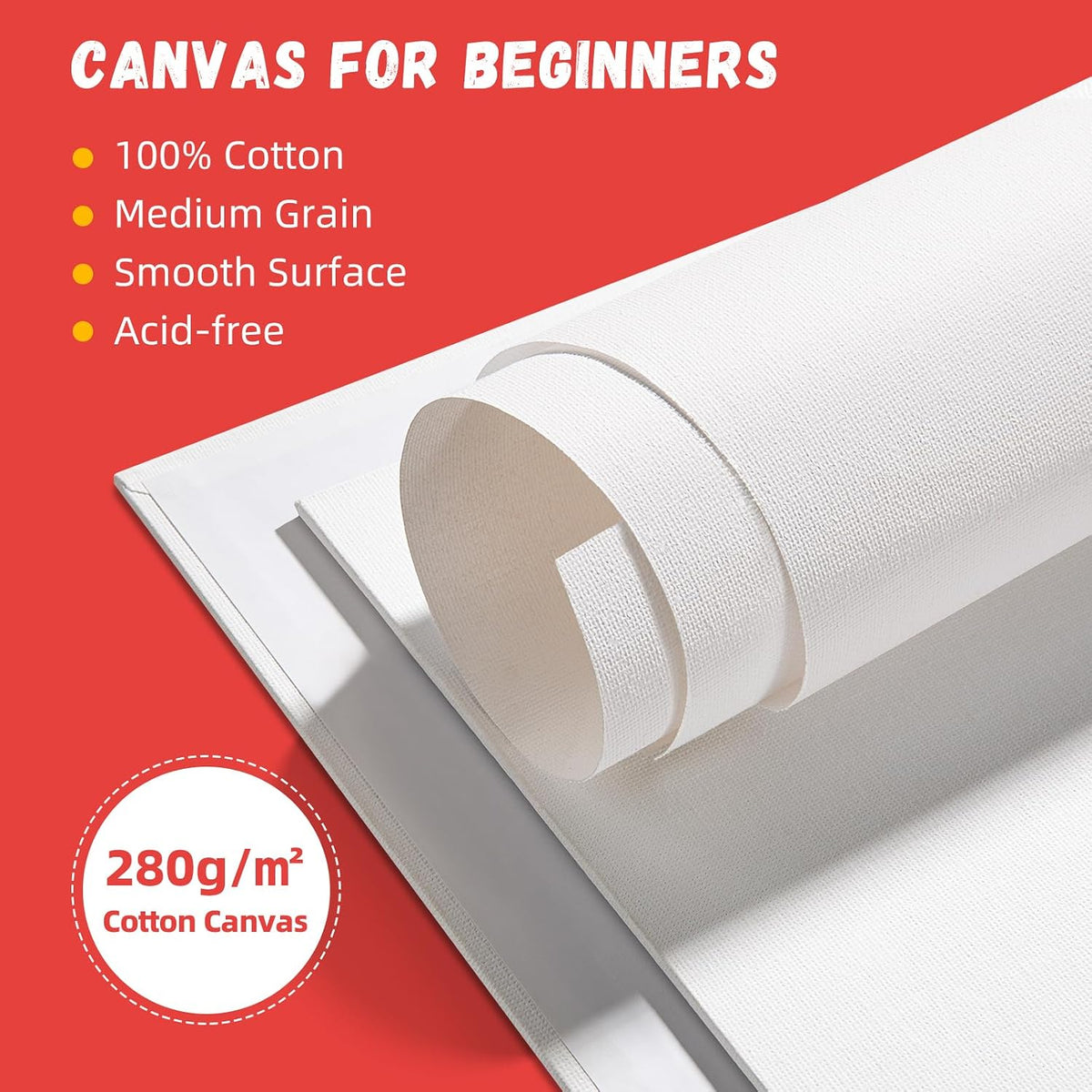 Simetufy 12 Pack 8x10 Canvas Boards for Painting,Art Painting Supplies