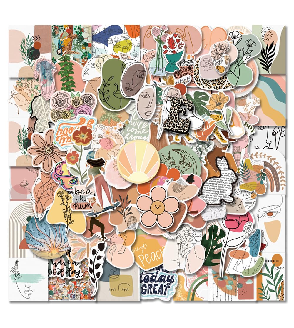 120Pcs Vintage Aesthetic Stickers for Adults, Verseyi Waterproof Scrapbook Journal Daily Planner Diary Notebook Handbook Stickers, Scrapbooking Supplies for DIY Paper Crafts Vinyl Sticker Bulk