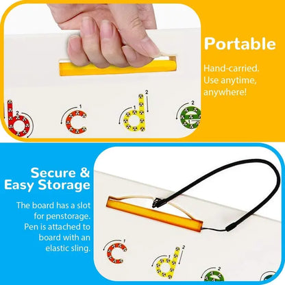 Double Sided Magnetic Letters Board for Kids, 2 in 1 Alphabet & Number Magnets Tracing Board for Toddlers, Learning Tools, Education Toy, Baby Shower Gift