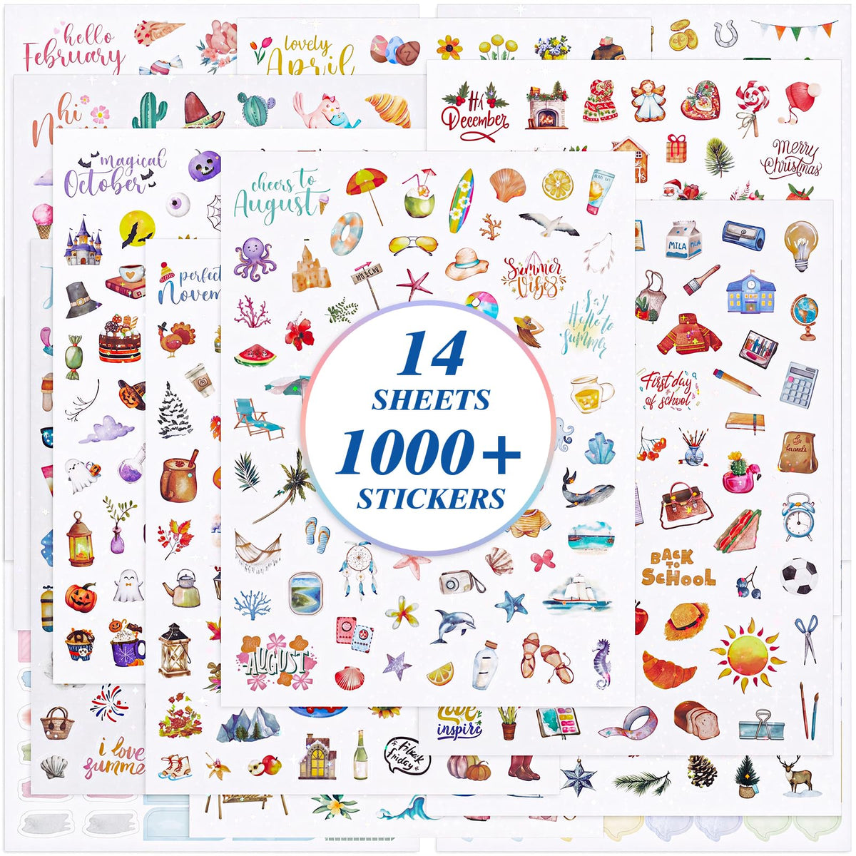 1150+ Work Planner Stickers, Teacher Planner Stickers