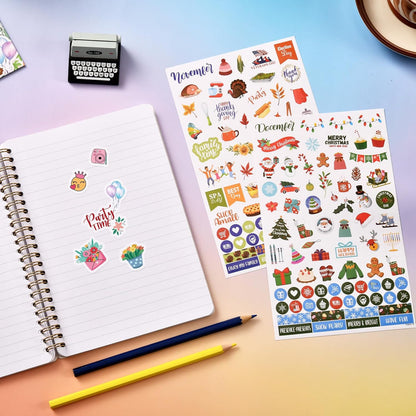 Planner Stickers - Calendar Stickers for Celebrations, 14 Sheets, 1500+