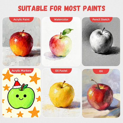Simetufy 12 Pack 8x10 Canvas Boards for Painting,Art Painting Supplies