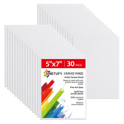 Simetufy 12 Pack 8x10 Canvas Boards for Painting,Art Painting Supplies