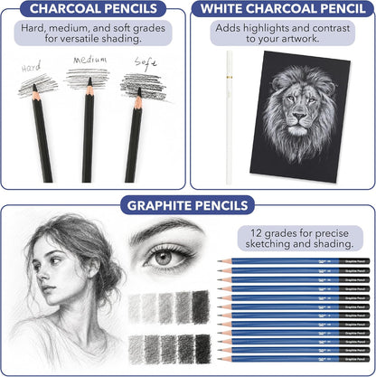 Mr. Pen- Drawing Set Sketching Kit, 81 Pack, Art Supplies with Sketchbook