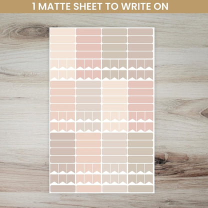 bloom daily planners Muted Neutrals Calendar Essentials Planner Stickers - 8 Sheets, 1629 Stickers Per Pack! - Color Coordinating Monthly Headings, Dates, Icons, Etc. - Aesthetic Boho