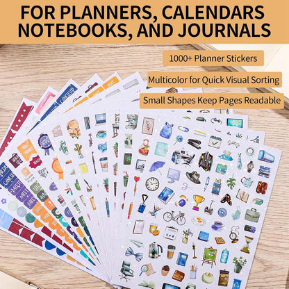 1150+ Work Planner Stickers, Teacher Planner Stickers
