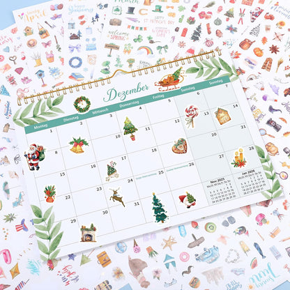 BESARME 1000+ Planner Stickers, Glittery Film