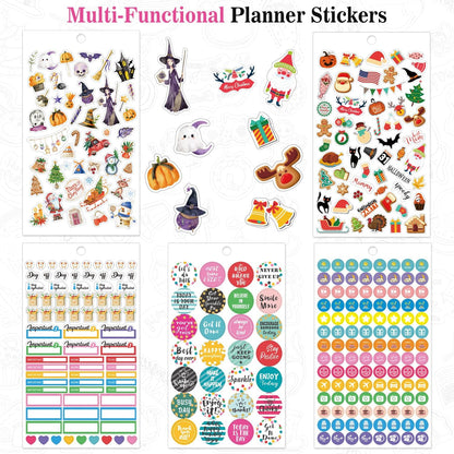 Planner Stickers - 28 Sheets, Journal Stickers for Monthly Weekly and Daily