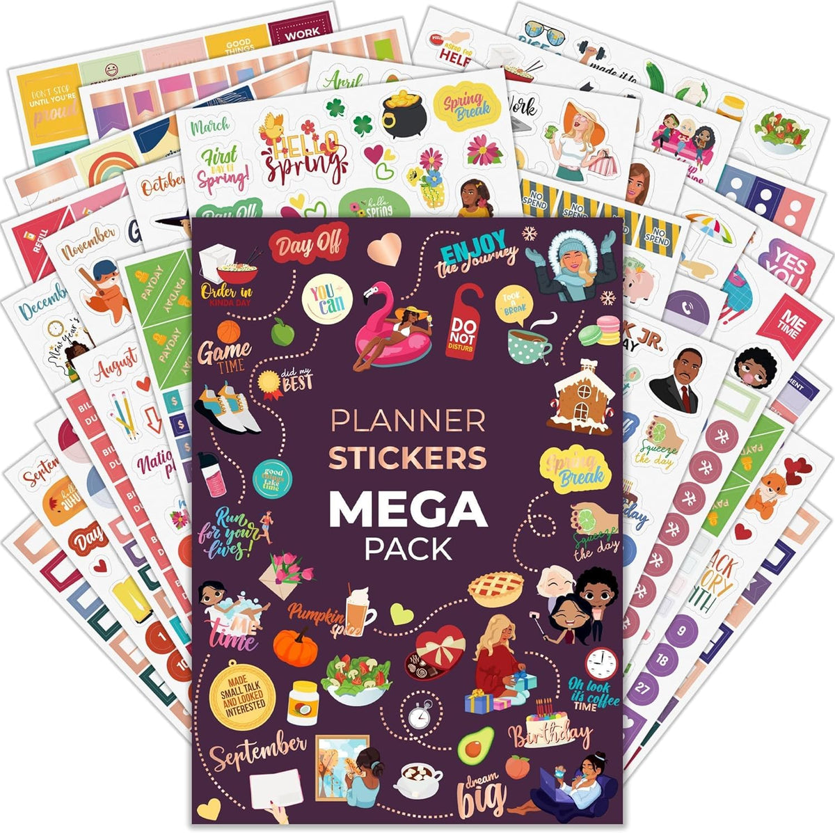 Clever Fox Mega Sticker Pack, Happy Calendar & Journal Accessories, 2000+