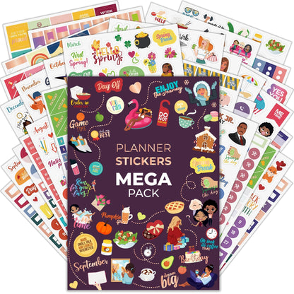 Clever Fox Planner Stickers for Adults, Women, Calendar & Journal, 1360+