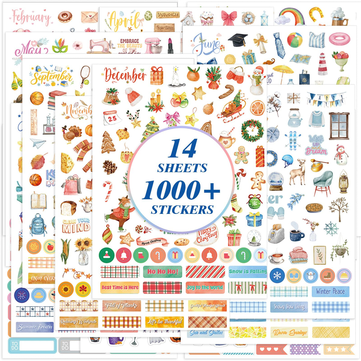 1150+ Work Planner Stickers, Teacher Planner Stickers