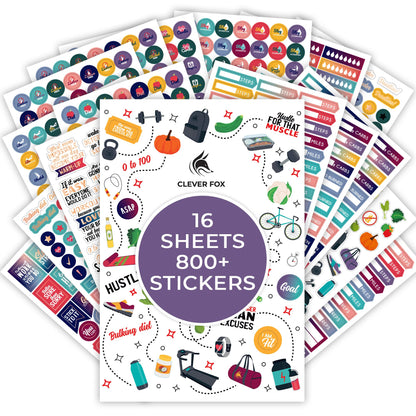 Clever Fox Mega Sticker Pack, Happy Calendar & Journal Accessories, 2000+