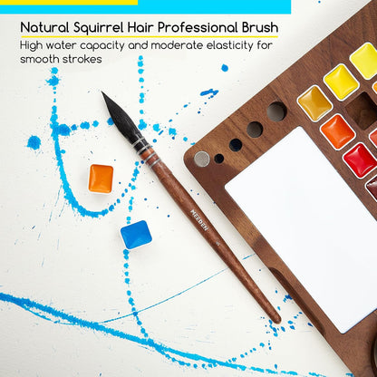 MEEDEN Watercolor Travel Paint Set: Portable Plein Air Watercolor Easel Kit
