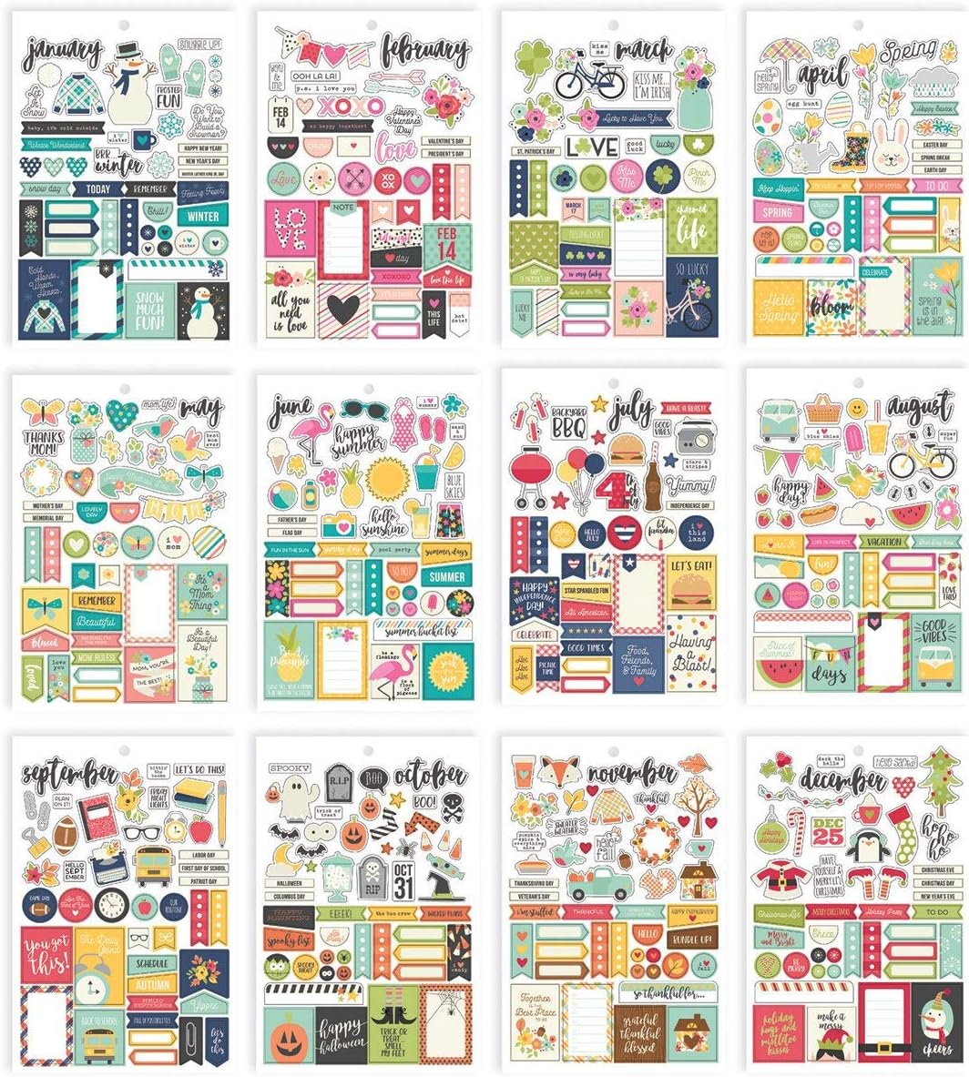Carpe Diem 7974 Planner Essentials Seasons Sticker Tablet