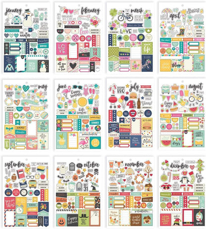 Carpe Diem 7974 Planner Essentials Seasons Sticker Tablet