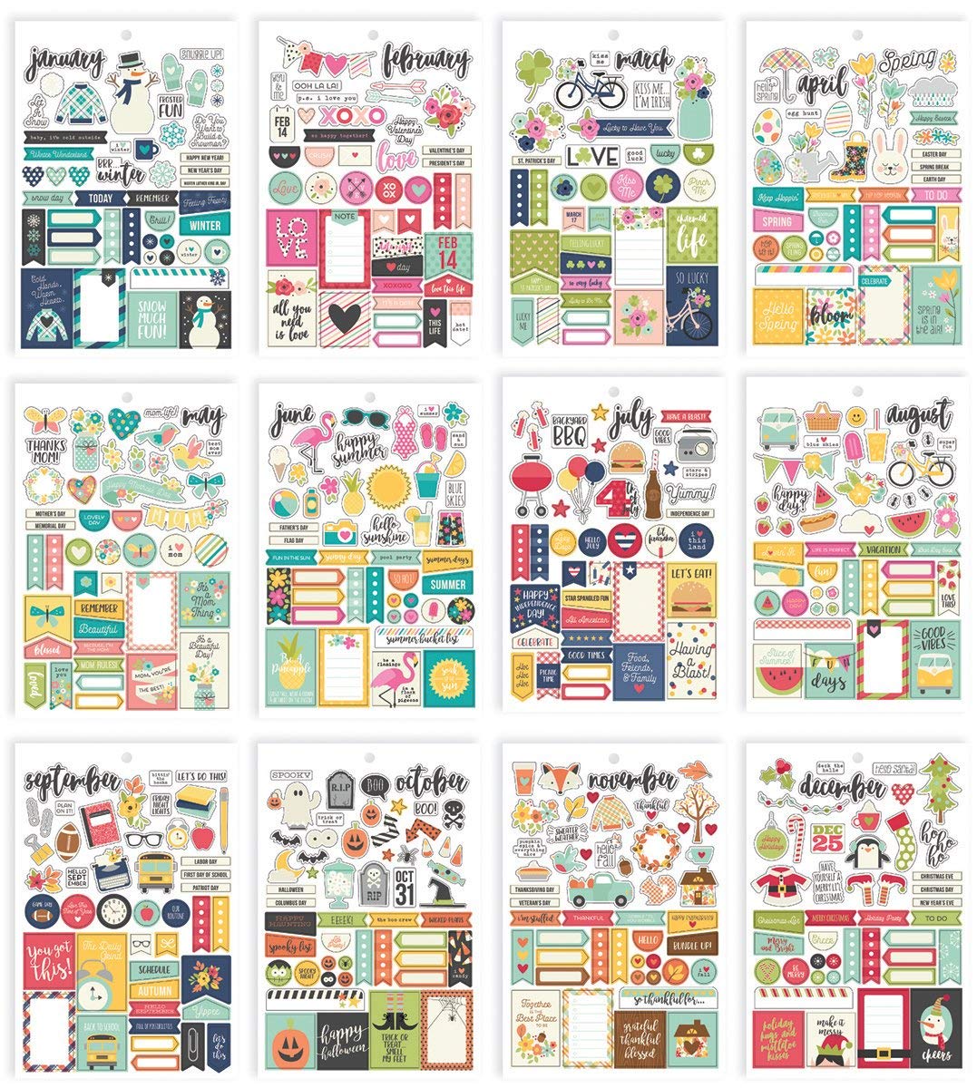 Carpe Diem 7974 Planner Essentials Seasons Sticker Tablet