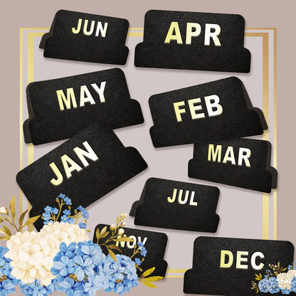UPAFEXXI-Laminated Planner Monthly Tabs, 72 Stickers in Total