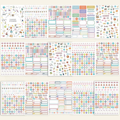 Planner Stickers for Women, 1,600+ Functional Labels and Decorative Icons