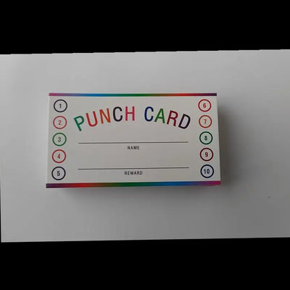 50 Pcs Punch Cards Numbers 1-10, Ideal for Classroom Use, Student Behavior Rewards, Incentive Punch Cards, Educational Supplies, School Classroom Supplies, Visual Learning Tools, Learning Materials, Teaching Supplies