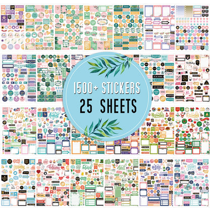 Planner Stickers - Monthly Planner Stickers and Accessories 25 Pages