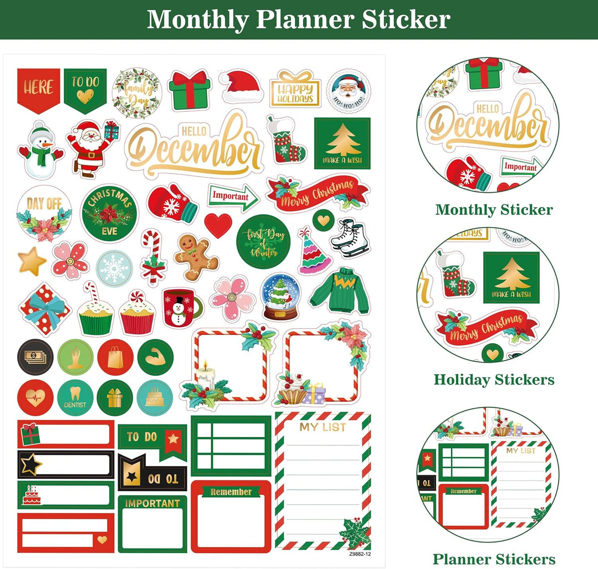 Planner Stickers - Monthly Planner Stickers and Accessories 25 Pages