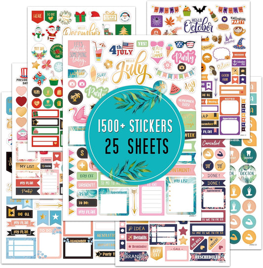 Planner Stickers - Monthly Planner Stickers and Accessories 25 Pages