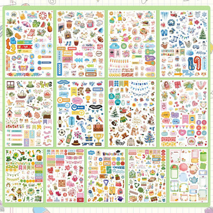 Planner Stickers (26 Pages, 1500+ Stickers), Celebration Planner Stickers with, Daily, Monthly, and Holiday Stickers for Scrapbook Supplies, Junk Journal Supplies, Decorating, and Planning.