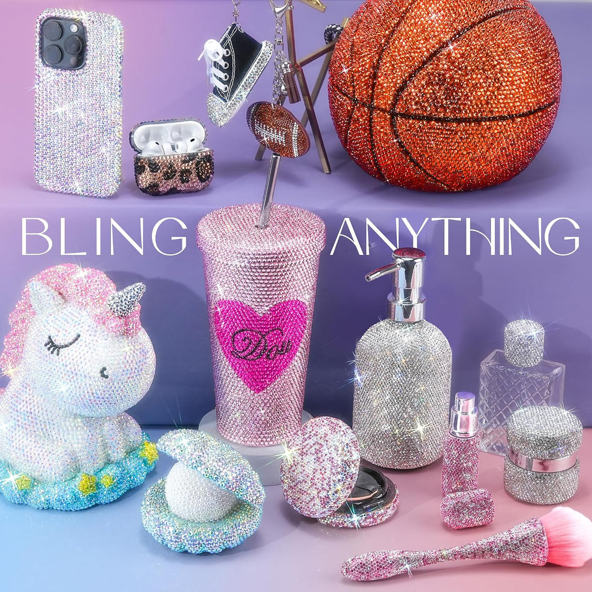 50000Pcs Bedazzling Kit with Rhinestones 3mm, 40 Colors Bedazzler Kit Resin Rhinestones Nail Gems & Glitter Gem Art Supplies, Diamond Art Kits Accessories with Pickup Pen, 4pcs 10ml B7000 Glue
