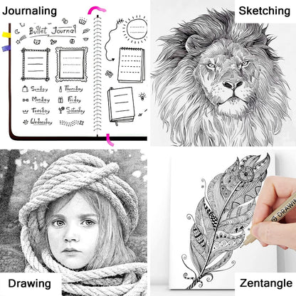 Muchcute Micro Fineliner Drawing Art Pens,12 Black Art Supplies Adult Craft