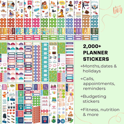 Clever Fox Mega Sticker Pack, Happy Calendar & Journal Accessories, 2000+