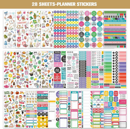 Planner Calendar Stickers for Decorating, 28 Sheets, 1800+ Sticker