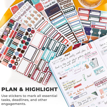 Clever Fox Planner Stickers for Adults, Women, Calendar & Journal, 1360+