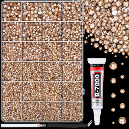 34000Pcs Resin Jelly Rhinestones for Bedazzling, Multicolor 3mm Flatback Gems for Diamond Art, Bedazzler Kit with 3Pcs 10ml B7000 Jewelry Glue for Bedazzle Thing Crafting Book Nail Art