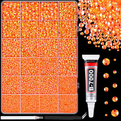 34000Pcs Resin Jelly Rhinestones for Bedazzling, Multicolor 3mm Flatback Gems for Diamond Art, Bedazzler Kit with 3Pcs 10ml B7000 Jewelry Glue for Bedazzle Thing Crafting Book Nail Art