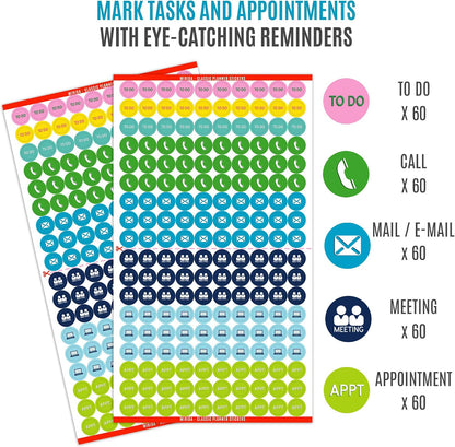 Mirida Planner Stickers, 1867 Daily Icons for Journal & Calendar