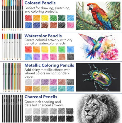 Mr. Pen- Drawing Set Sketching Kit, 81 Pack, Art Supplies with Sketchbook