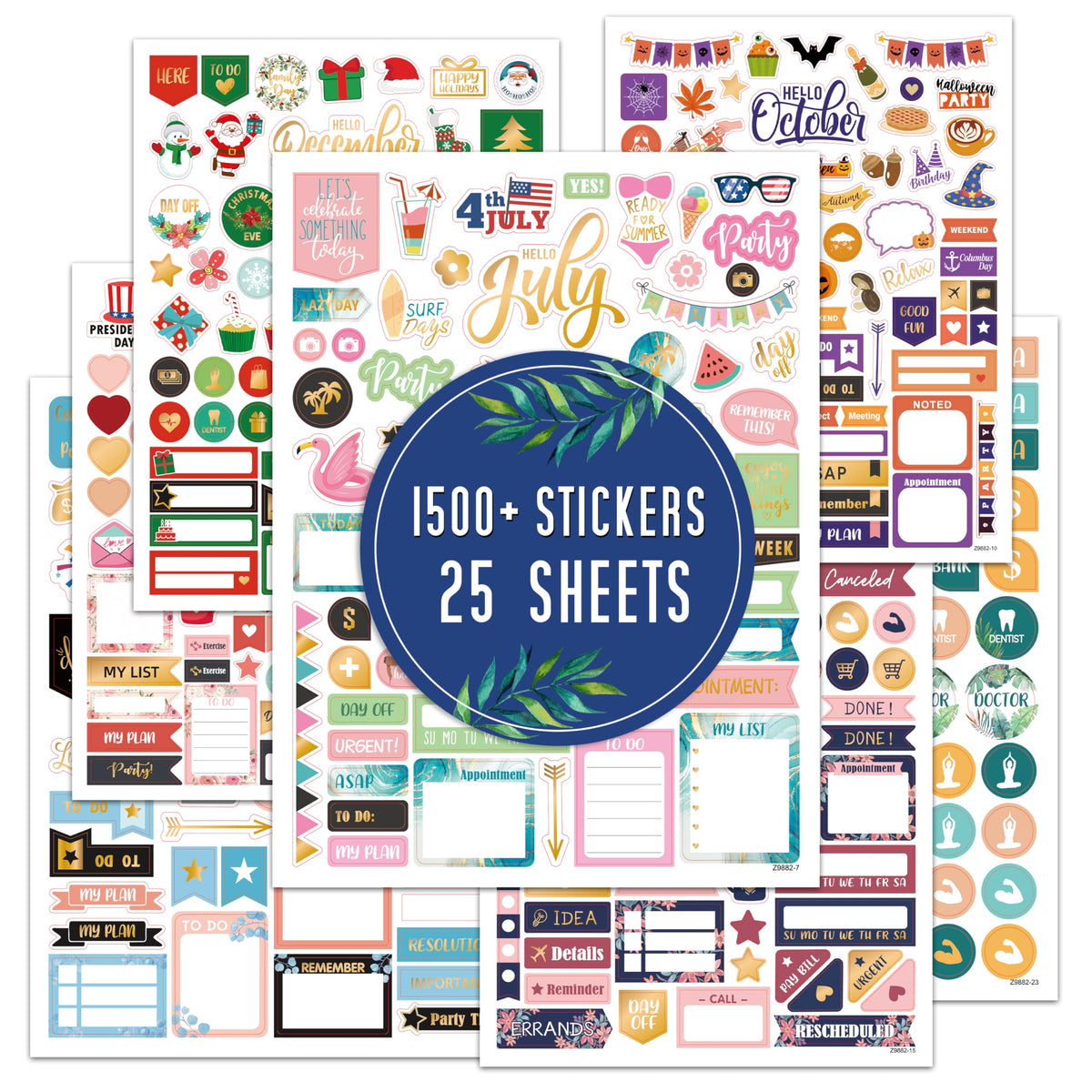 Planner Stickers - Monthly Planner Stickers and Accessories 25 Pages