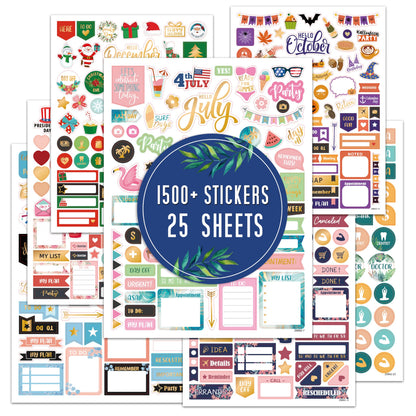 Planner Stickers - Monthly Planner Stickers and Accessories 25 Pages