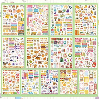 Planner Stickers (26 Pages, 1500+ Stickers), Celebration Planner Stickers with, Daily, Monthly, and Holiday Stickers for Scrapbook Supplies, Junk Journal Supplies, Decorating, and Planning.