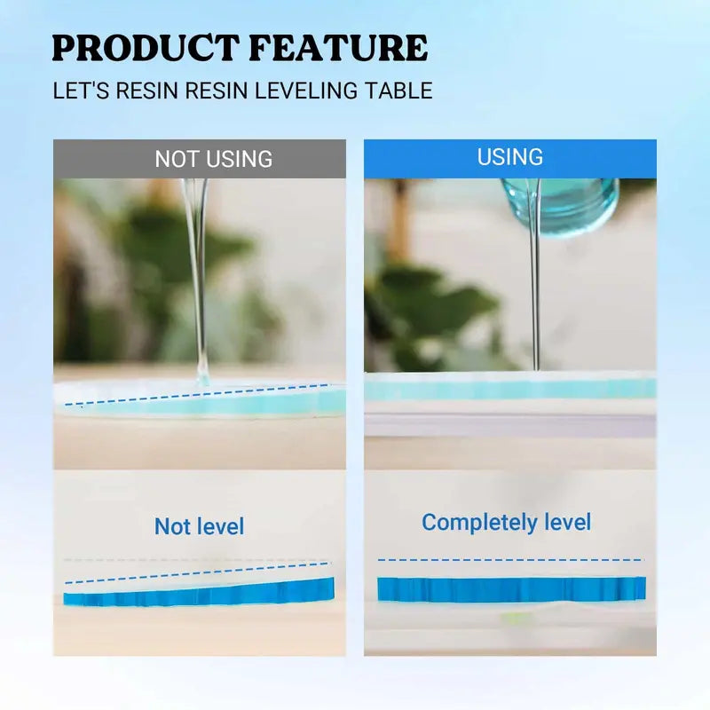 LET'S RESIN Pro-Series Acrylic Adjustable Leveling Table with Bubble Level - 16''x12'', Silicone Mat, No-Installation Crafting Supplies for Resin Molds, Waves, Paint, Soap - Studio Equipment