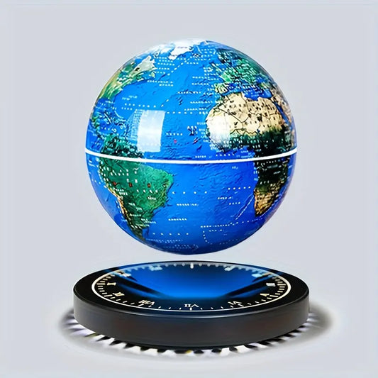 Magnetic Lev Float Globe, 360° Rotating World Map Desk Decor, Cool Tech Decor for Adults, Office Tabletop Accessory, Unique Gift (Home Improvement Lighting Accessory)