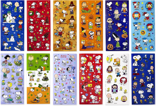 Hallmark Peanuts Stickers, 237 Count (Snoopy, Halloween, Christmas, Easter)