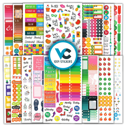 Vladi Creative Rude & Humorous Planner Stickers - 660pcs, 12 Sheets, Funny Adult Curse, Meme & Rude Stickers for Planners, Journals & Organizers, Hilarious & Bold Adult Humor Designs for Personal Use