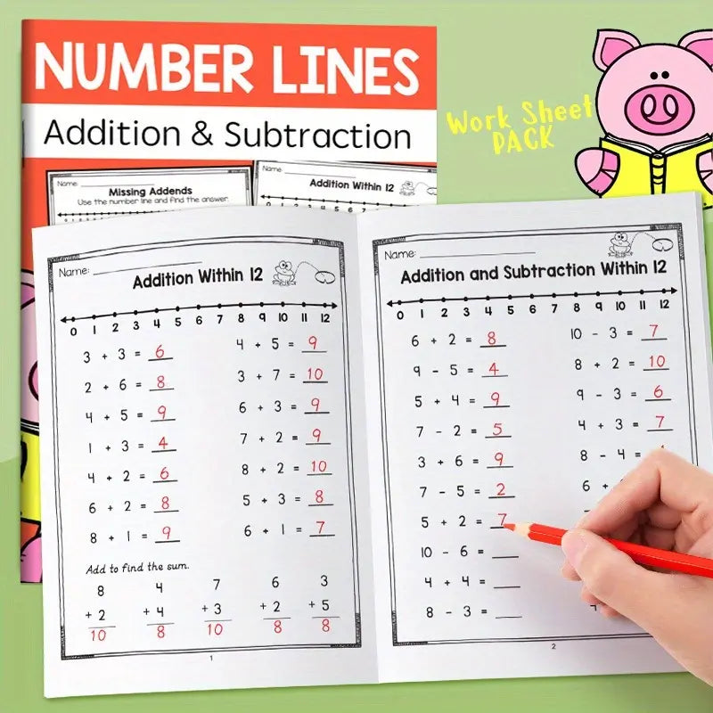 This Math Workbook, School Supplies, Includes Mental Arithmetic Exercises For Addition And Subtraction Within 20, Suitable For Children 6-12, It'S A Math Practice Book And Educational Writing Aid For Homeschooling, Preschool, And First Grade