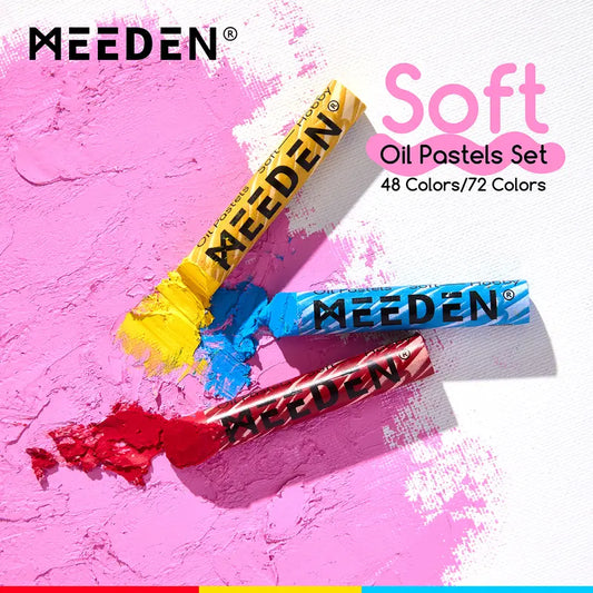 MEEDEN Soft Oil Pastels Set - 24/48/72/144 Colors, Smooth Texture Craft Supplies for All Levels Artists, Blending Art Ideal for Thanksgiving/Graduations Creative Gifts (Craft Supplies for Adults)