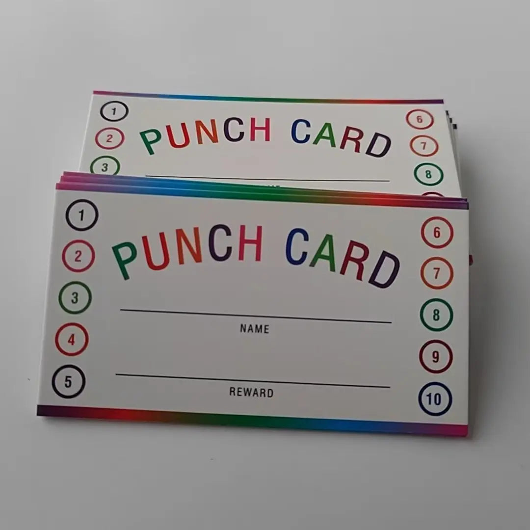 50 Pcs Punch Cards Numbers 1-10, Ideal for Classroom Use, Student Behavior Rewards, Incentive Punch Cards, Educational Supplies, School Classroom Supplies, Visual Learning Tools, Learning Materials, Teaching Supplies