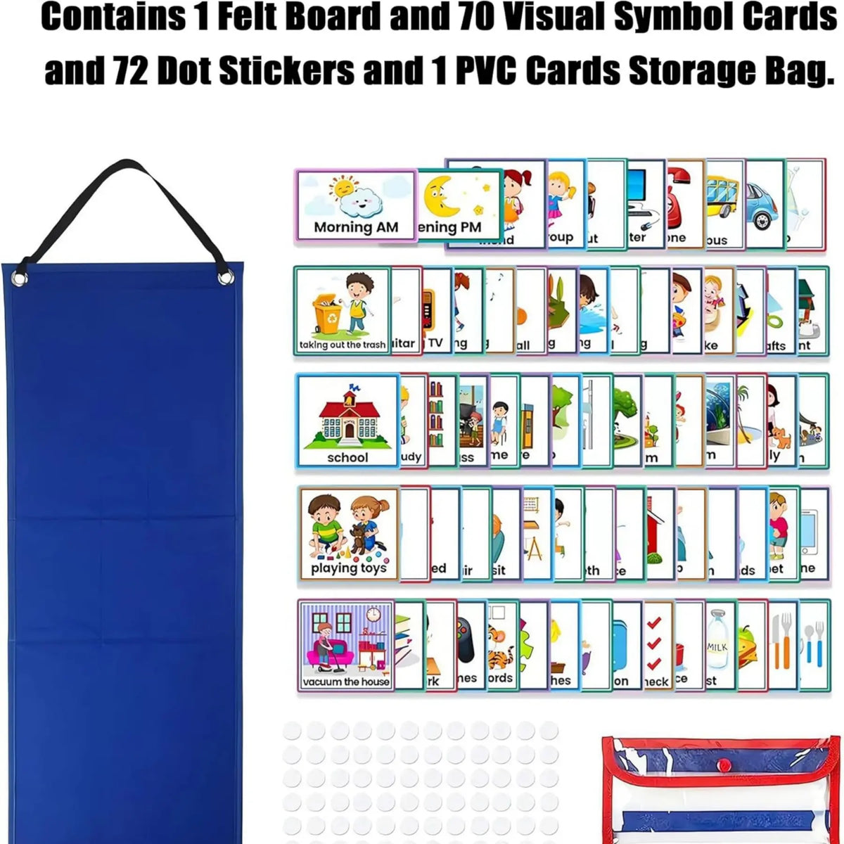 Visual Schedule Board for Kids, Autism & Special Education Learning Tool, Communication & Behavior Chart, Daily Routine & Chore Chart, Classroom/Home Visual Aids, Classroom Supplies Charts
