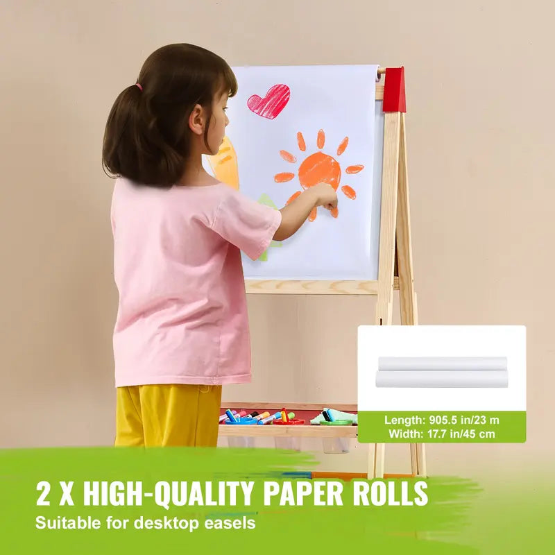 VEVOR Easel Accessory Set, 32 PCS Kid's Art Easel Painting Kit Including Chalks, Dry-Erase Markers Paper Rolls, Supplies Set for Standing Art Easel, Painting Accessories for Toddlers Boys and Girls